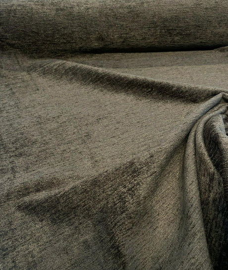 Soft Cuddle Chenille Acrylic Polyester Fabric - Espresso Brown Cuddle Pattern, 54" Width (1 Yard)