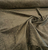 Soft Cuddle Chenille Acrylic Polyester Fabric - Espresso Brown Cuddle Pattern, 54" Width (1 Yard)