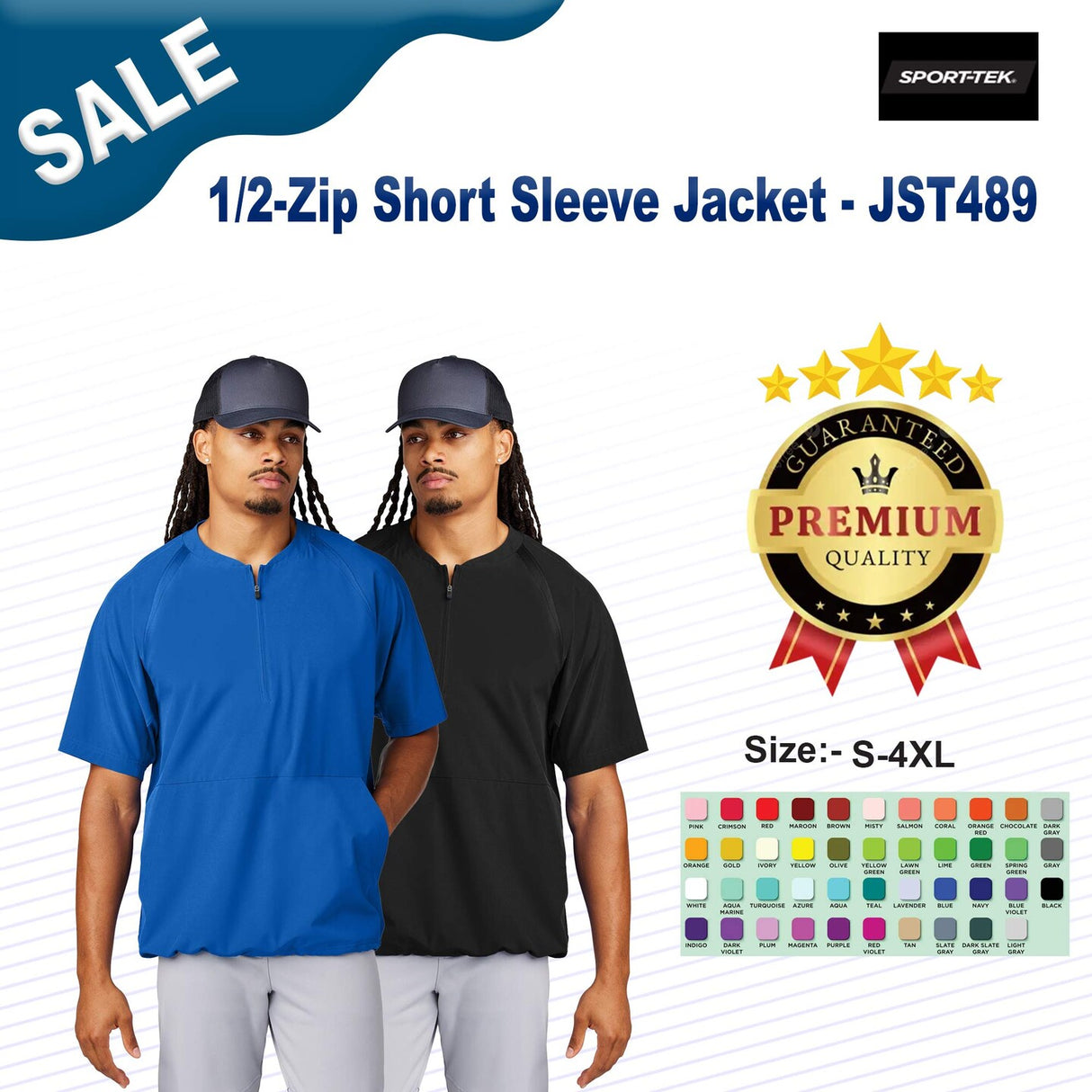 Sport-Tek® 1/2-Zip Short Sleeve Jacket