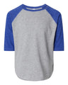 RADYAN® Cozy Toddler Baseball Fine Jersey 3/4 Sleeve Tee - 3330