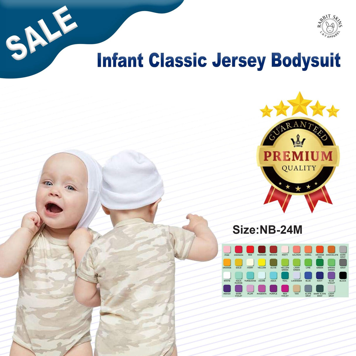 RADYAN® Infant Classic Jersey Bodysuit