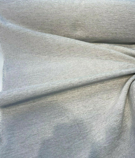 Soft Cuddle Chenille Upholstery Fabric - Silver Shark, 54" Width (1 Yard)