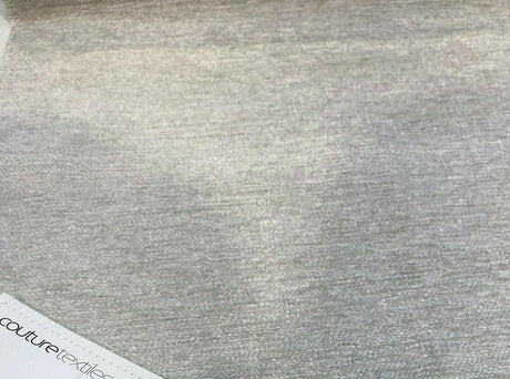 Soft Cuddle Chenille Upholstery Fabric - Silver Shark, 54" Width (1 Yard)