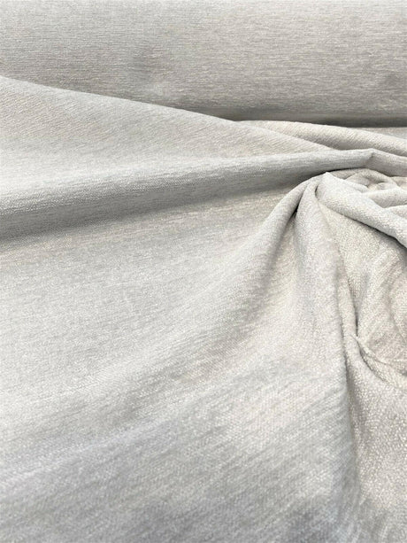 Soft Cuddle Chenille Acrylic Polyester Fabric - Optic White Cuddle Pattern, 54" Width (1 Yard)