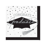 Creative Converting School Spirit White Graduation Dinner Napkins – 108ct