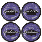 Creative Converting School Spirit Purple Graduation Dessert Plates – 54ct