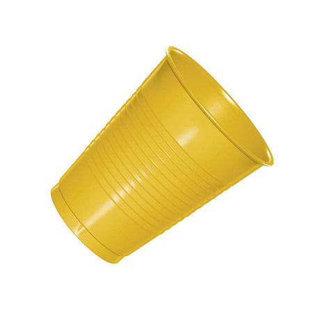 16 oz School Bus Yellow Disposable Plastic Cups – 20 Count