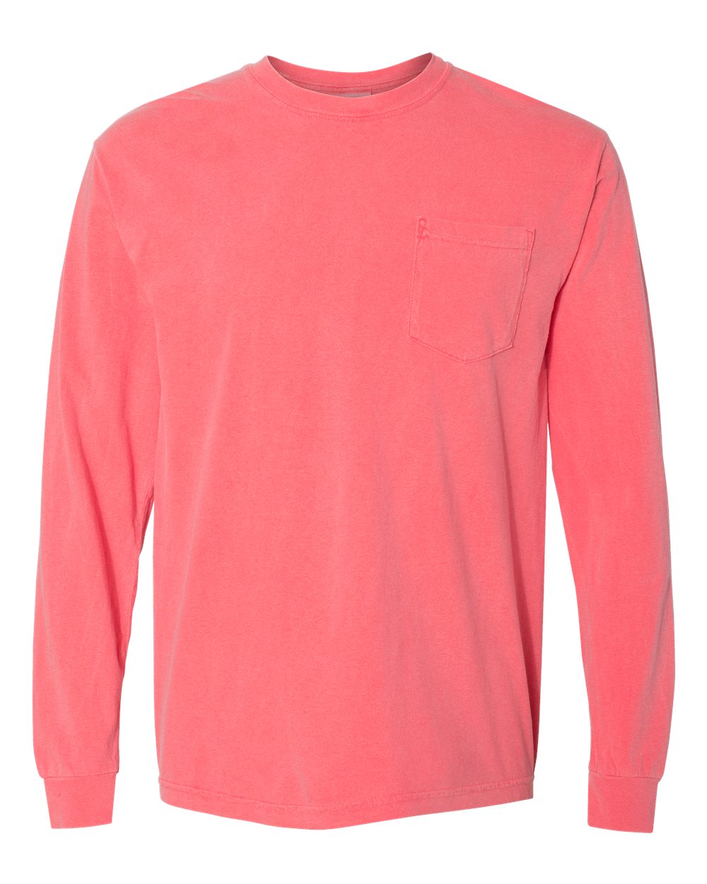 Comfort Colors® Garment-Dyed Heavyweight Crewneck Long Sleeve Pocket T-Shirt