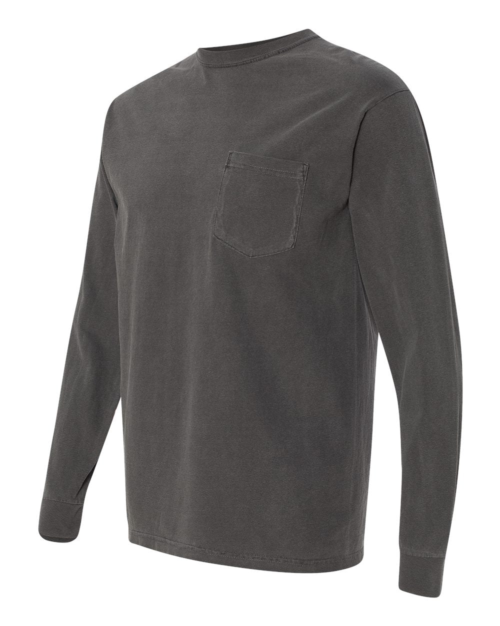 Comfort Colors® Garment-Dyed Heavyweight Crewneck Long Sleeve Pocket T-Shirt