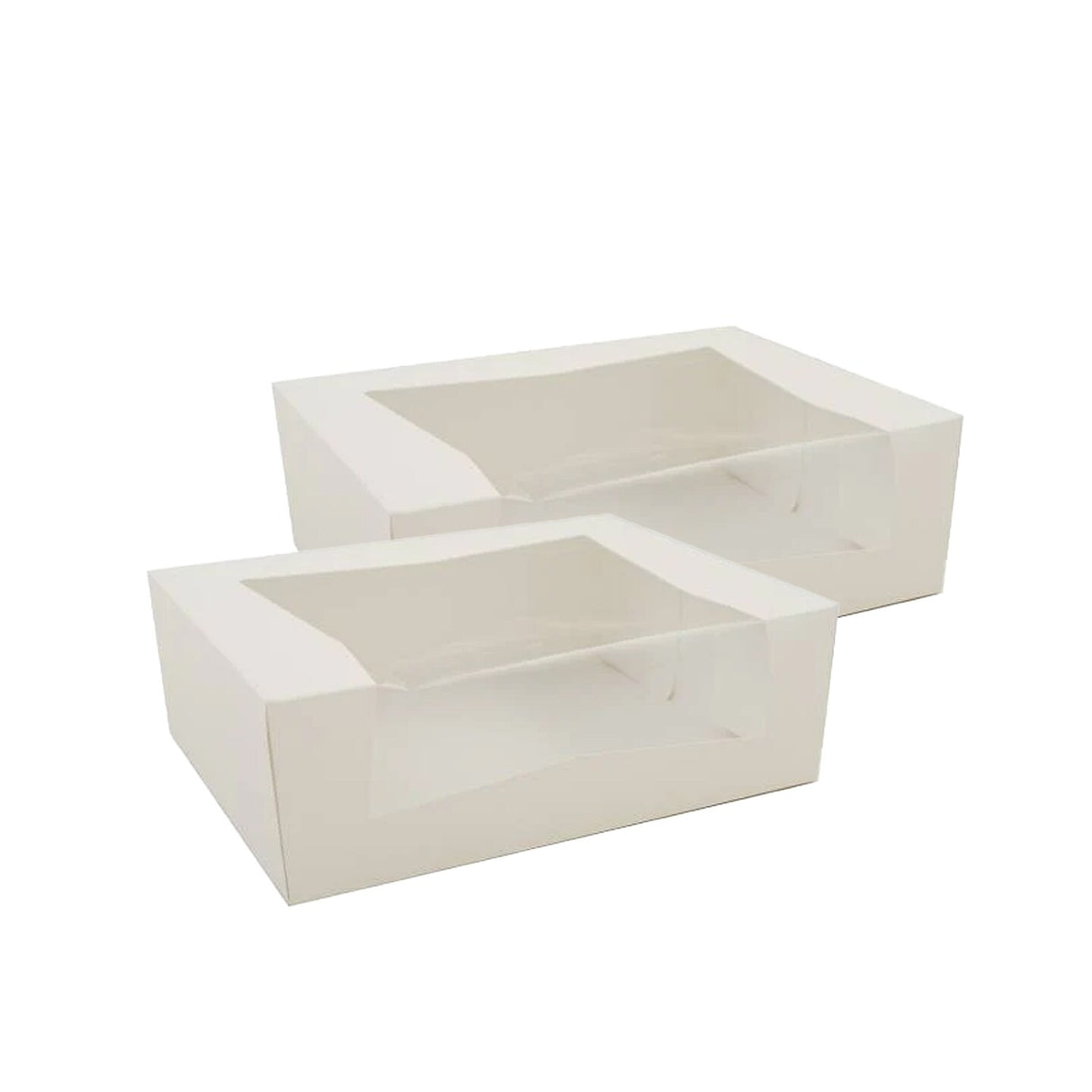 9 x 7 x 3.5" White Bakery Boxes with Window Pastry Boxes for Cakes, Cookies and Desserts