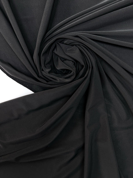 Black Polyamide Elastane Knitted Fabric