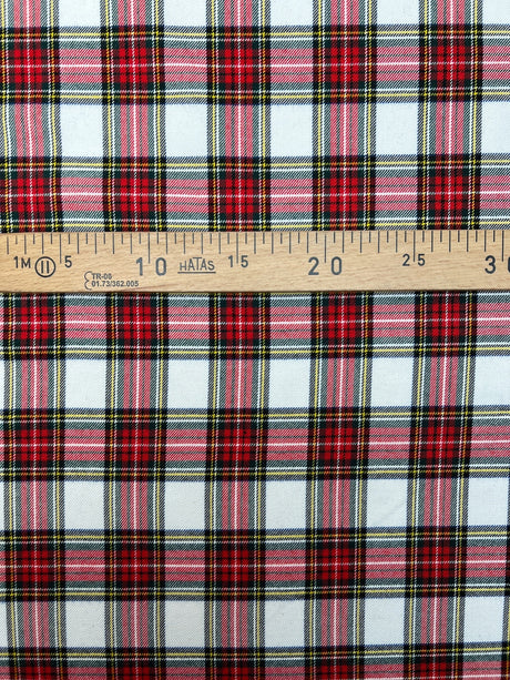 Viscose Tweed Checked Fabric