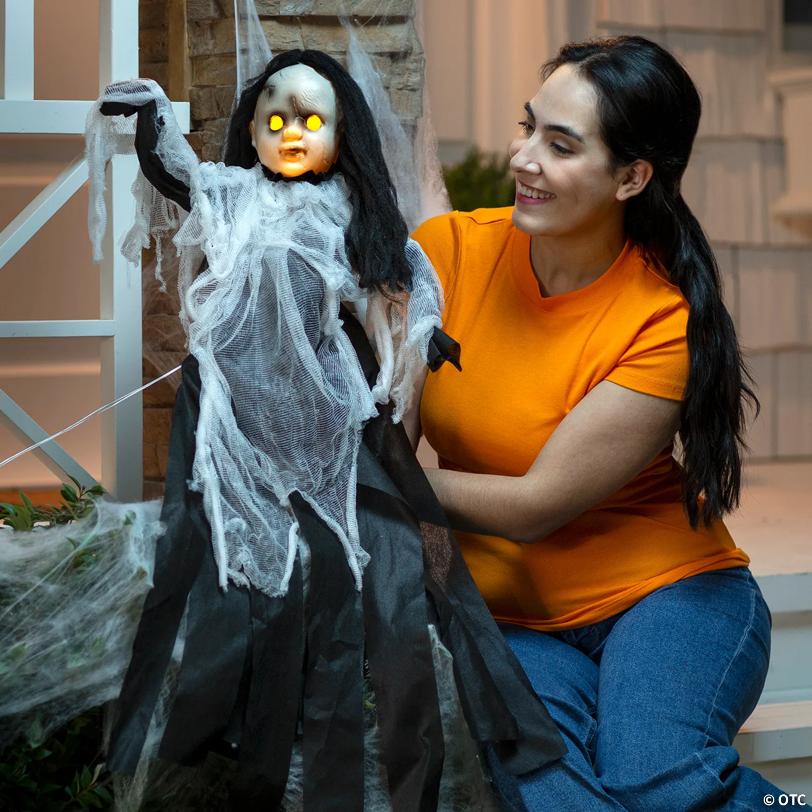 53" Light-Up Halloween Spooky Doll Yard Stake Decorations - 3 Pc.