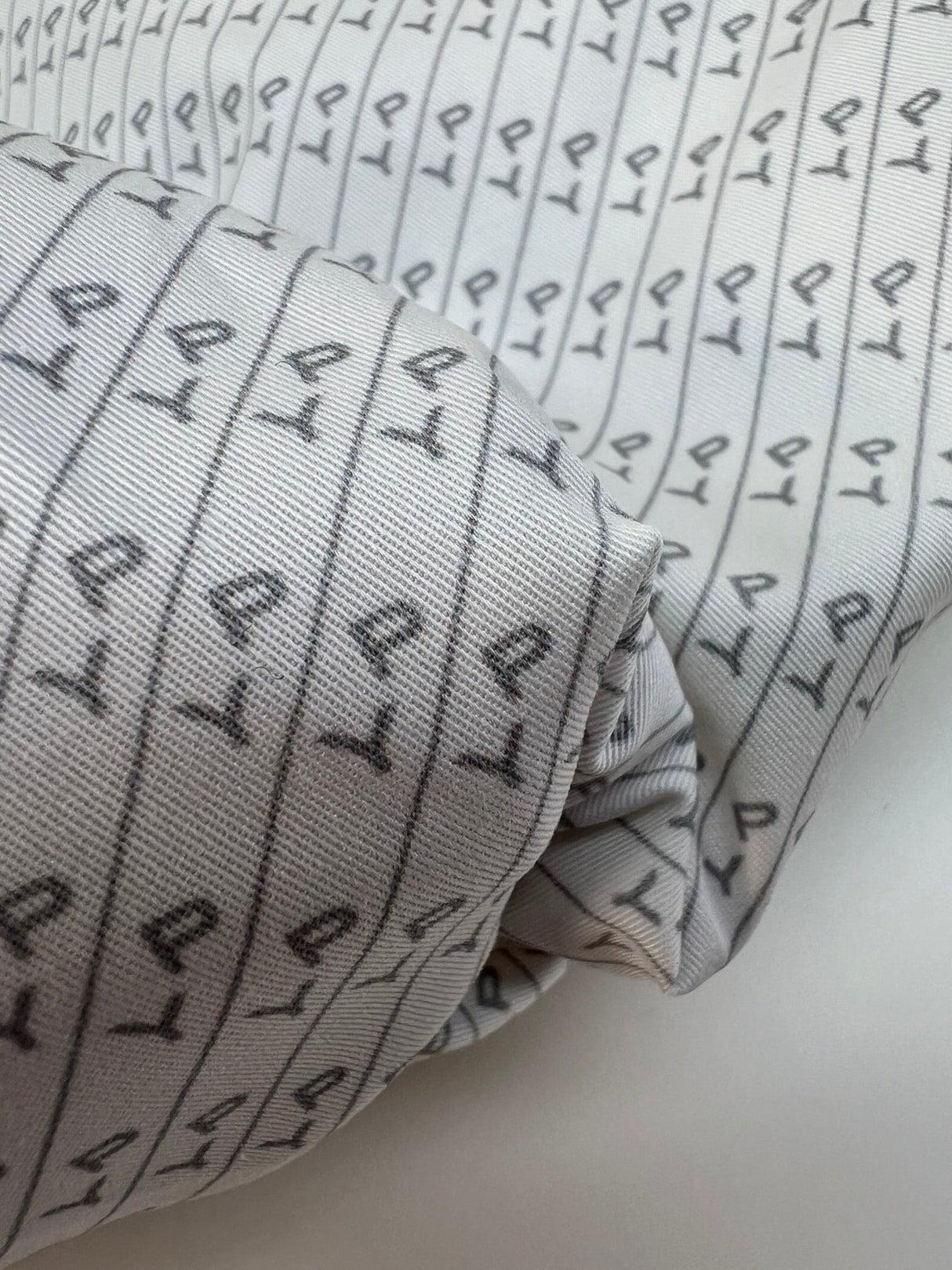 Cotton Twill Printed White