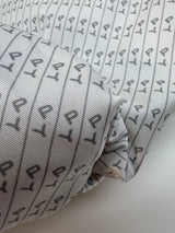 Cotton Twill Printed White
