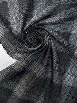 Wool Checked Melange Fabric