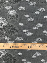 Viscose Cotton Lace Floral White