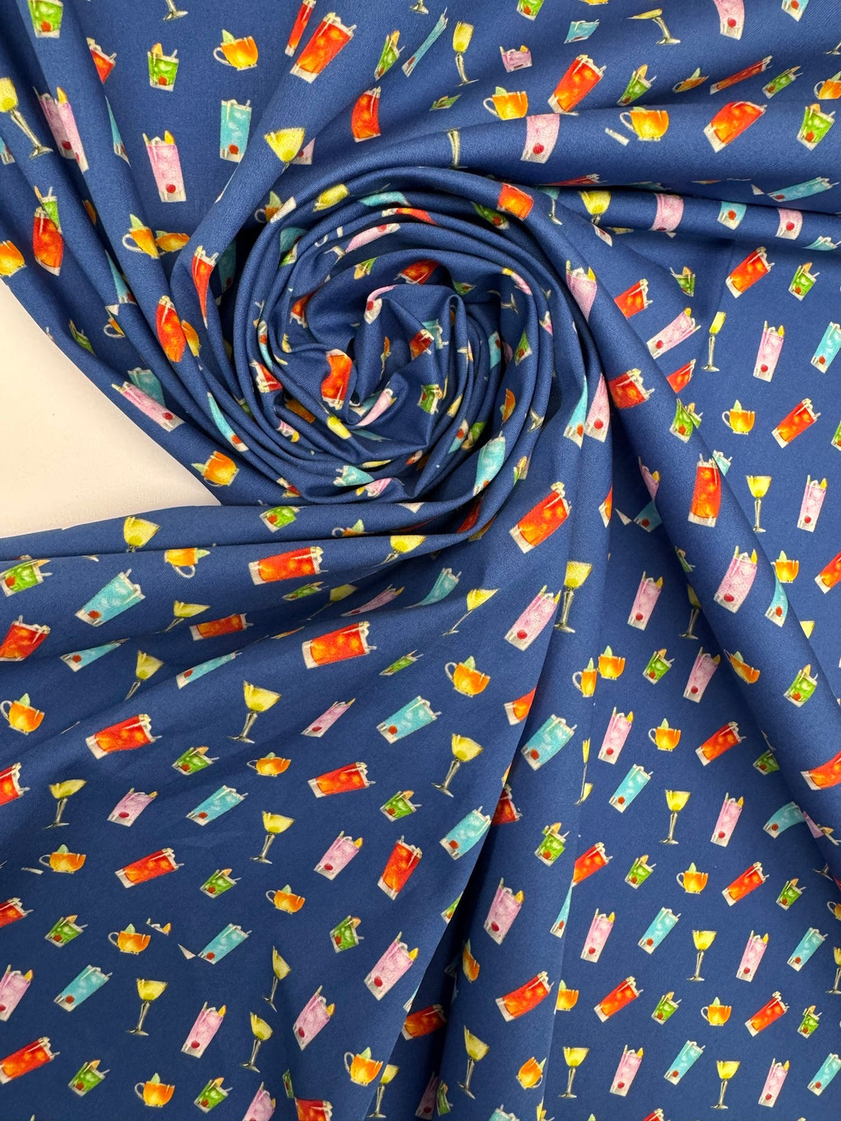 Italian Cotton Poplin Multicolour Graphic Print