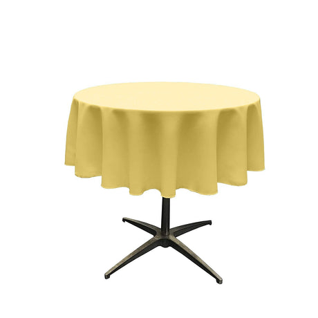 54" Round Poly Poplin Seamless Tablecloth Polyester Fabric - Round, Seamless, 54" Width (1 Piece)