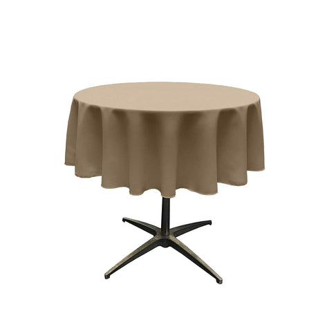 54" Round Poly Poplin Seamless Tablecloth Polyester Fabric - Round, Seamless, 54" Width (1 Piece)