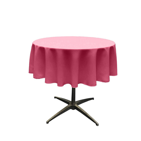 54" Round Poly Poplin Seamless Tablecloth Polyester Fabric - Round, Seamless, 54" Width (1 Piece)