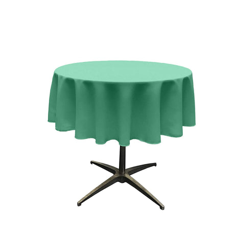 54" Round Poly Poplin Seamless Tablecloth Polyester Fabric - Round, Seamless, 54" Width (1 Piece)