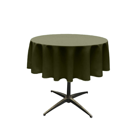54" Round Poly Poplin Seamless Tablecloth Polyester Fabric - Round, Seamless, 54" Width (1 Piece)