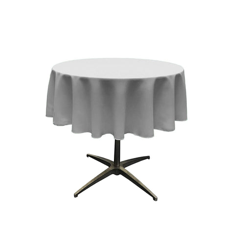 54" Round Poly Poplin Seamless Tablecloth Polyester Fabric - Round, Seamless, 54" Width (1 Piece)
