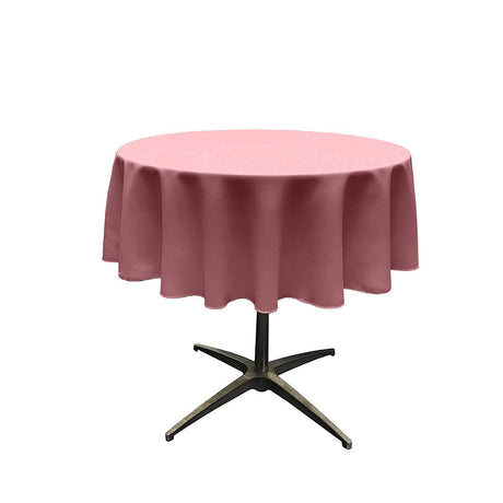 54" Round Poly Poplin Seamless Tablecloth Polyester Fabric - Round, Seamless, 54" Width (1 Piece)