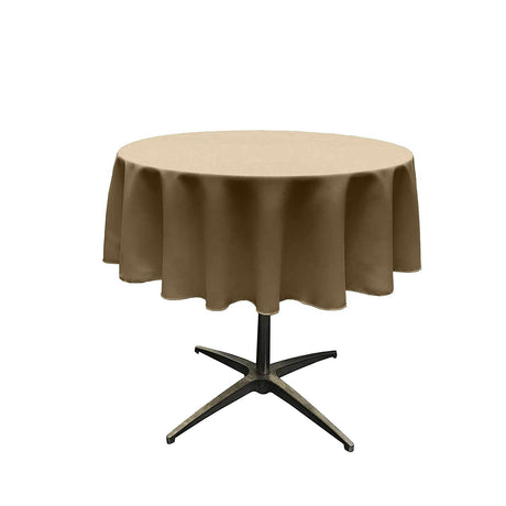 54" Round Poly Poplin Seamless Tablecloth Polyester Fabric - Round, Seamless, 54" Width (1 Piece)