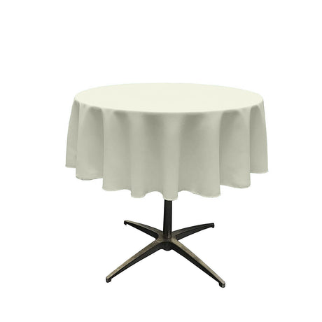 54" Round Poly Poplin Seamless Tablecloth Polyester Fabric - Round, Seamless, 54" Width (1 Piece)