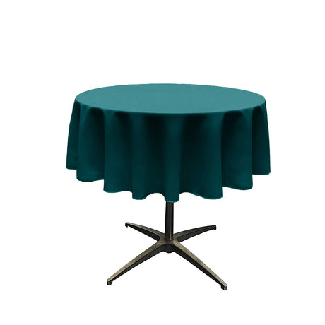 54" Round Poly Poplin Seamless Tablecloth Polyester Fabric - Round, Seamless, 54" Width (1 Piece)