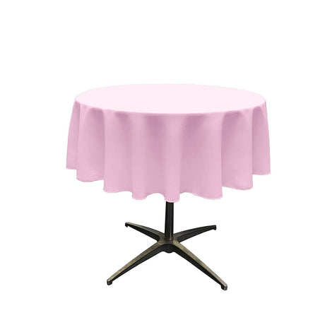 54" Round Poly Poplin Seamless Tablecloth Polyester Fabric - Round, Seamless, 54" Width (1 Piece)