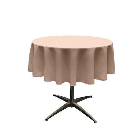 54" Round Poly Poplin Seamless Tablecloth Polyester Fabric - Round, Seamless, 54" Width (1 Piece)