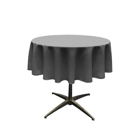 54" Round Poly Poplin Seamless Tablecloth Polyester Fabric - Round, Seamless, 54" Width (1 Piece)