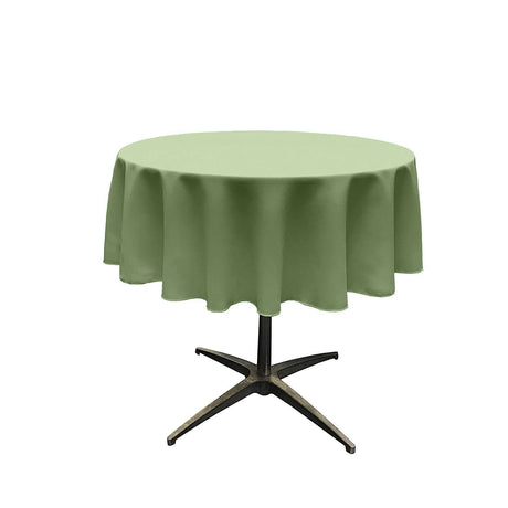 54" Round Poly Poplin Seamless Tablecloth Polyester Fabric - Round, Seamless, 54" Width (1 Piece)