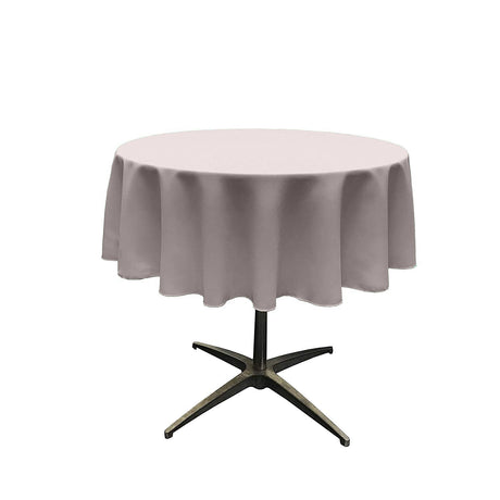54" Round Poly Poplin Seamless Tablecloth Polyester Fabric - Round, Seamless, 54" Width (1 Piece)