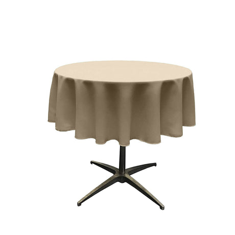 54" Round Poly Poplin Seamless Tablecloth Polyester Fabric - Round, Seamless, 54" Width (1 Piece)