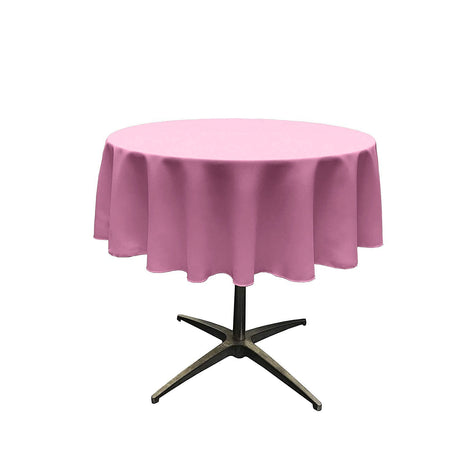 54" Round Poly Poplin Seamless Tablecloth Polyester Fabric - Round, Seamless, 54" Width (1 Piece)