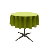 54" Round Poly Poplin Seamless Tablecloth Polyester Fabric - Round, Seamless, 54" Width (1 Piece)