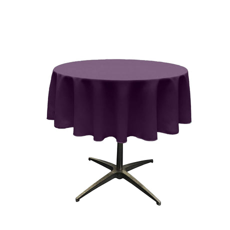 54" Round Poly Poplin Seamless Tablecloth Polyester Fabric - Round, Seamless, 54" Width (1 Piece)