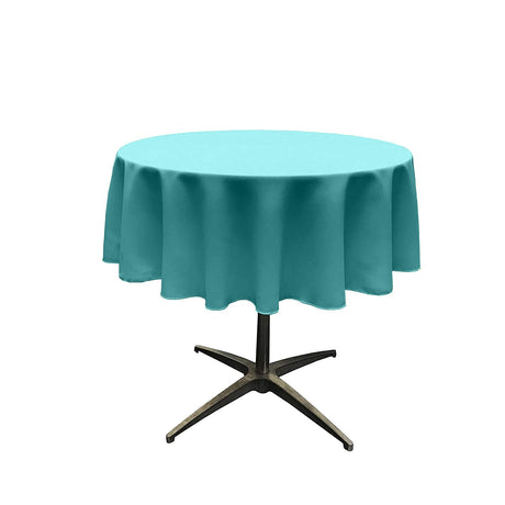 54" Round Poly Poplin Seamless Tablecloth Polyester Fabric - Round, Seamless, 54" Width (1 Piece)