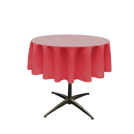 54" Round Poly Poplin Seamless Tablecloth Polyester Fabric - Round, Seamless, 54" Width (1 Piece)