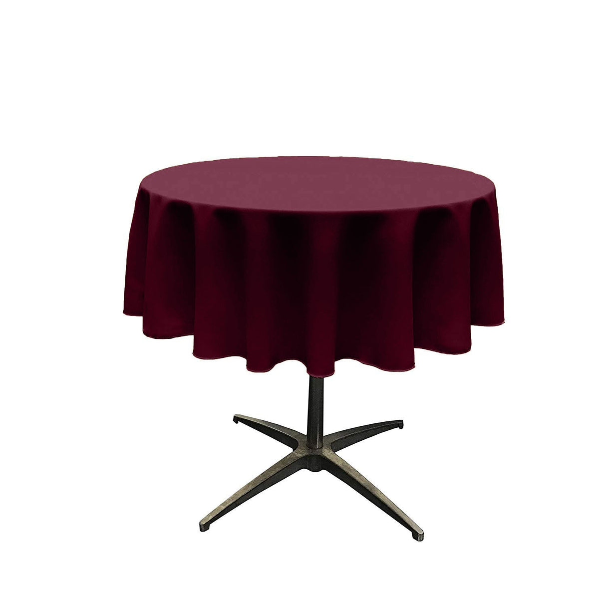 54" Round Poly Poplin Seamless Tablecloth Polyester Fabric - Round, Seamless, 54" Width (1 Piece)