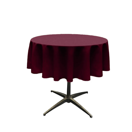 54" Round Poly Poplin Seamless Tablecloth Polyester Fabric - Round, Seamless, 54" Width (1 Piece)