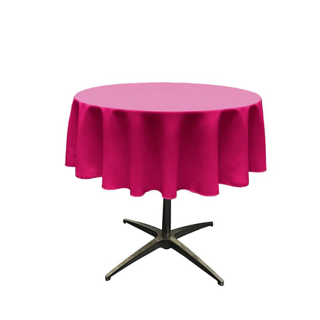 54" Round Poly Poplin Seamless Tablecloth Polyester Fabric - Round, Seamless, 54" Width (1 Piece)