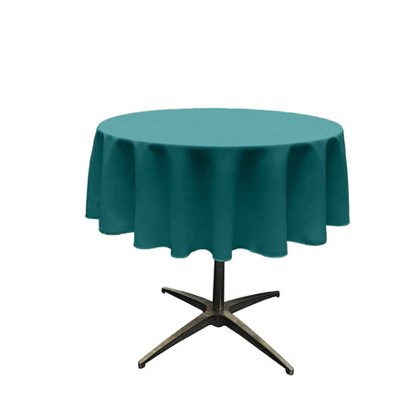 54" Round Poly Poplin Seamless Tablecloth Polyester Fabric - Round, Seamless, 54" Width (1 Piece)