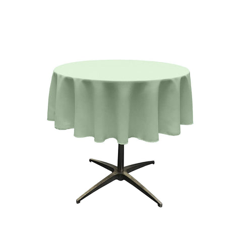 54" Round Poly Poplin Seamless Tablecloth Polyester Fabric - Round, Seamless, 54" Width (1 Piece)