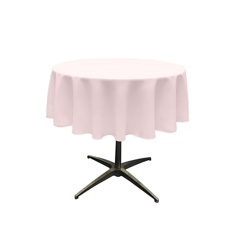 54" Round Poly Poplin Seamless Tablecloth Polyester Fabric - Round, Seamless, 54" Width (1 Piece)