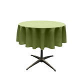 54" Round Poly Poplin Seamless Tablecloth Polyester Fabric - Round, Seamless, 54" Width (1 Piece)